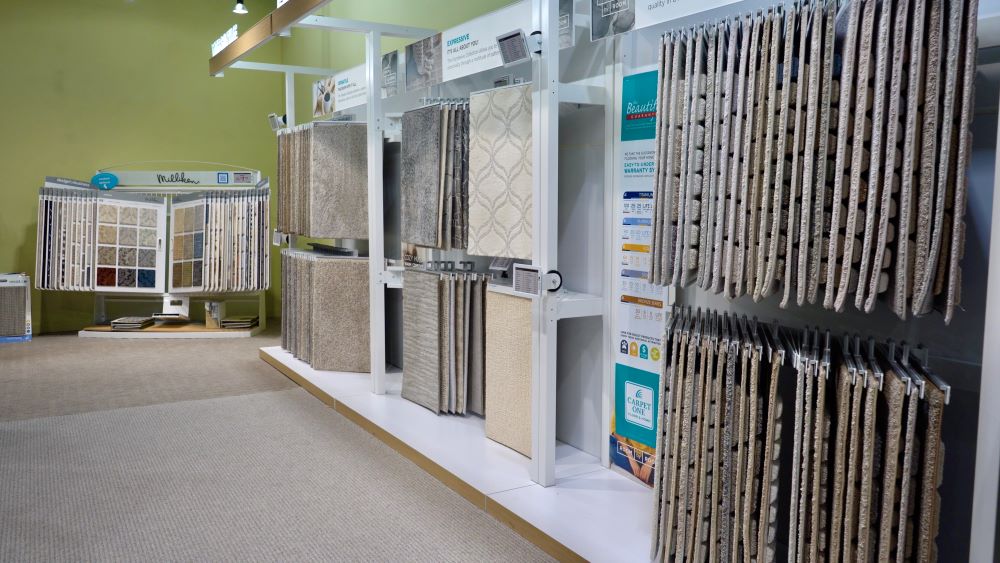 Carpet Flooring Samples in Columbia Flooring Showroom
